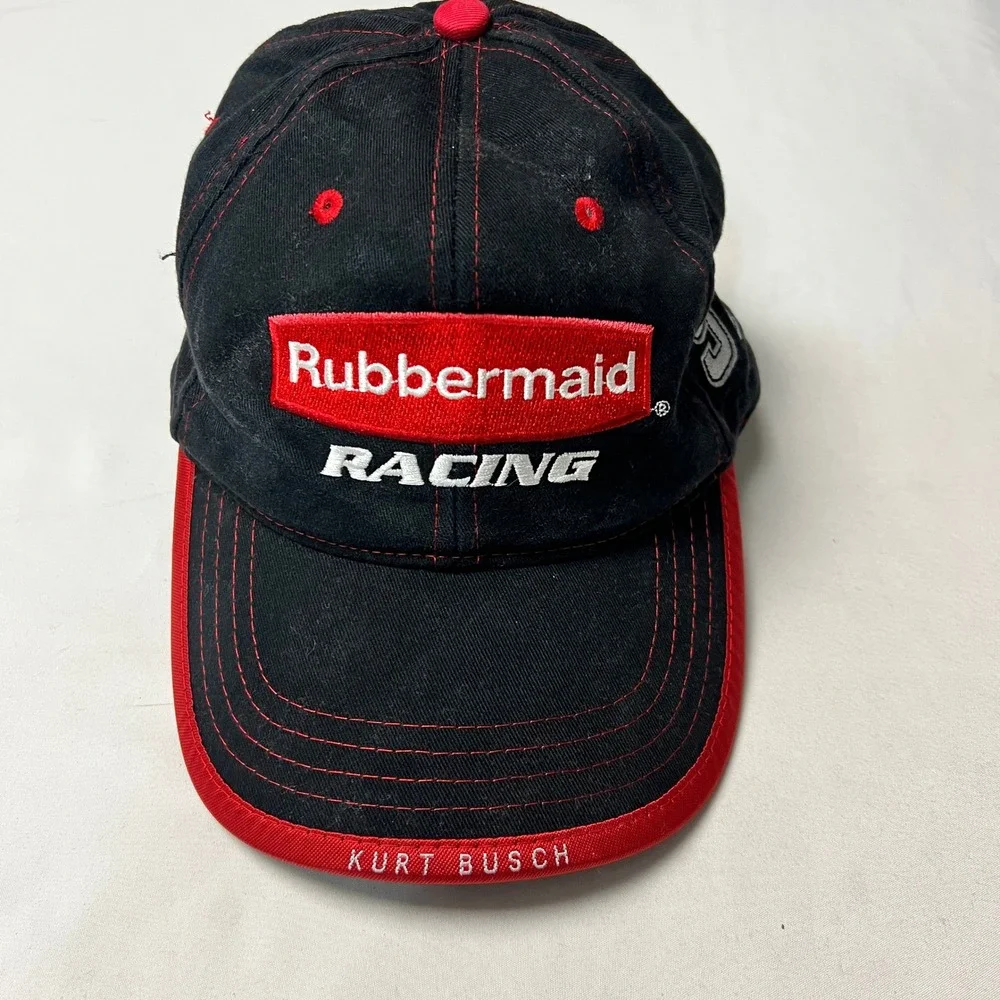 Team‎ Caliber Roush Rubbermaid Racing Hat Kurt Busch NASCAR 97 Cap Adjustable